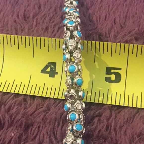 NEW Vintage Bold Solid Sterling Robbins Egg Blue Turquoise Bracelet - Picture 16 of 16